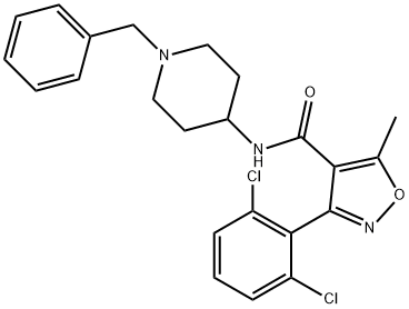 N-(1-benzylpiperidin-4-yl)-3-(2,6-dichlorophenyl)-5-methyl-1,2-oxazole-4-carboxamide Struktur