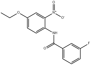 N-(4-ethoxy-2-nitrophenyl)-3-fluorobenzamide Struktur