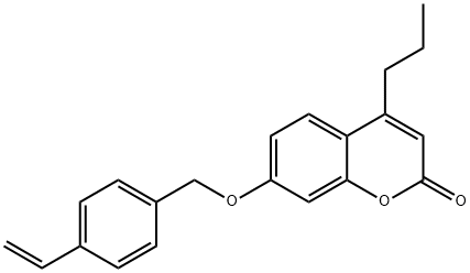 7-[(4-ethenylphenyl)methoxy]-4-propylchromen-2-one Struktur