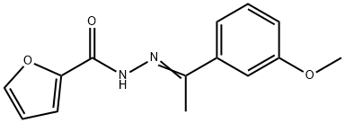 N-[(E)-1-(3-methoxyphenyl)ethylideneamino]furan-2-carboxamide Struktur