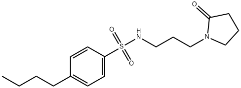 4-butyl-N-[3-(2-oxopyrrolidin-1-yl)propyl]benzenesulfonamide Struktur