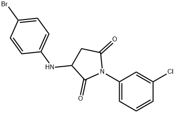 3-(4-bromoanilino)-1-(3-chlorophenyl)pyrrolidine-2,5-dione Struktur