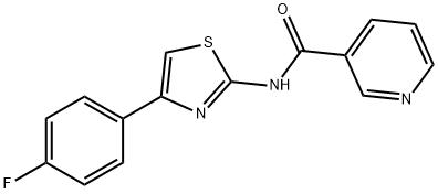 N-[4-(4-fluorophenyl)-1,3-thiazol-2-yl]pyridine-3-carboxamide Struktur