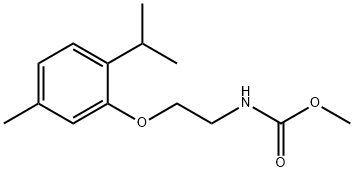 methyl N-[2-(5-methyl-2-propan-2-ylphenoxy)ethyl]carbamate Struktur