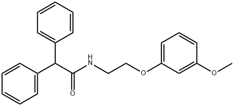 N-[2-(3-methoxyphenoxy)ethyl]-2,2-diphenylacetamide Struktur