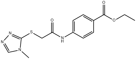 ethyl 4-[[2-[(4-methyl-1,2,4-triazol-3-yl)sulfanyl]acetyl]amino]benzoate Struktur