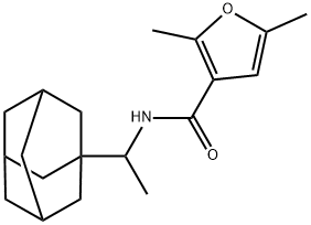 N-[1-(1-adamantyl)ethyl]-2,5-dimethylfuran-3-carboxamide Struktur