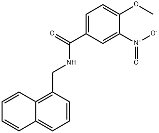 4-methoxy-N-(naphthalen-1-ylmethyl)-3-nitrobenzamide Struktur