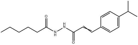 N'-[(E)-3-(4-propan-2-ylphenyl)prop-2-enoyl]hexanehydrazide Struktur