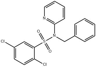 N-benzyl-2,5-dichloro-N-pyridin-2-ylbenzenesulfonamide Struktur