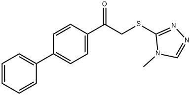 2-[(4-methyl-1,2,4-triazol-3-yl)sulfanyl]-1-(4-phenylphenyl)ethanone Struktur