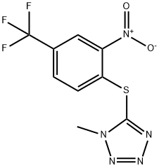 1-methyl-5-[2-nitro-4-(trifluoromethyl)phenyl]sulfanyltetrazole Struktur