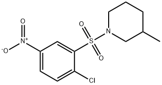 1-(2-chloro-5-nitrophenyl)sulfonyl-3-methylpiperidine Struktur