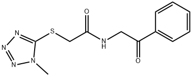 2-(1-methyltetrazol-5-yl)sulfanyl-N-phenacylacetamide Struktur