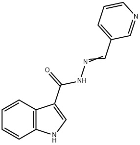 N-[(E)-pyridin-3-ylmethylideneamino]-1H-indole-3-carboxamide Struktur