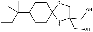 [3-(hydroxymethyl)-8-(2-methylbutan-2-yl)-1-oxa-4-azaspiro[4.5]decan-3-yl]methanol Struktur