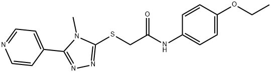 N-(4-ethoxyphenyl)-2-[(4-methyl-5-pyridin-4-yl-1,2,4-triazol-3-yl)sulfanyl]acetamide Struktur