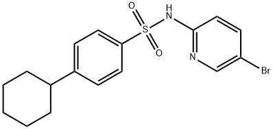 N-(5-bromopyridin-2-yl)-4-cyclohexylbenzenesulfonamide Struktur