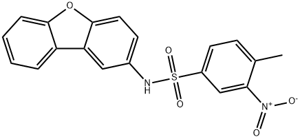 N-dibenzofuran-2-yl-4-methyl-3-nitrobenzenesulfonamide Struktur