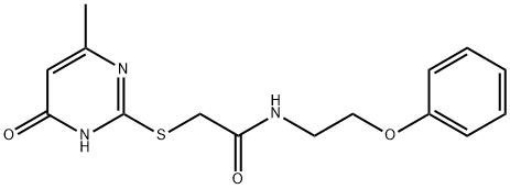 2-[(6-methyl-4-oxo-1H-pyrimidin-2-yl)sulfanyl]-N-(2-phenoxyethyl)acetamide Struktur