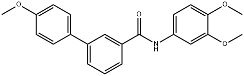 N-(3,4-dimethoxyphenyl)-3-(4-methoxyphenyl)benzamide Struktur