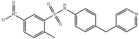 2-methyl-5-nitro-N-[4-(pyridin-4-ylmethyl)phenyl]benzenesulfonamide Struktur