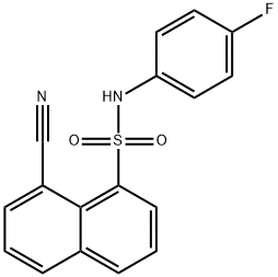 8-cyano-N-(4-fluorophenyl)naphthalene-1-sulfonamide Struktur