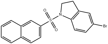 5-bromo-1-naphthalen-2-ylsulfonyl-2,3-dihydroindole Struktur