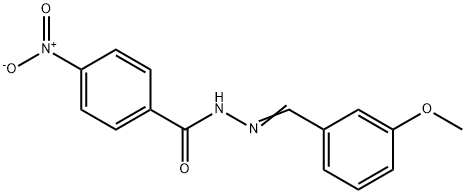 N-[(E)-(3-methoxyphenyl)methylideneamino]-4-nitrobenzamide Struktur