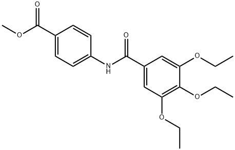 methyl 4-[(3,4,5-triethoxybenzoyl)amino]benzoate Struktur