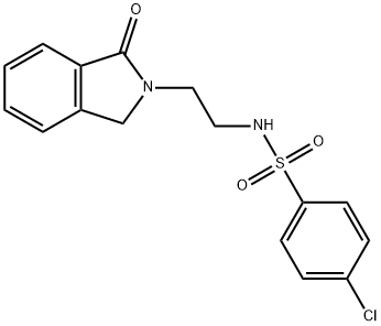 4-chloro-N-[2-(3-oxo-1H-isoindol-2-yl)ethyl]benzenesulfonamide Struktur