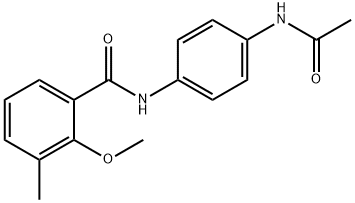 N-(4-acetamidophenyl)-2-methoxy-3-methylbenzamide Struktur