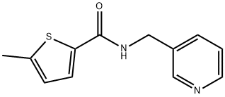 5-methyl-N-(pyridin-3-ylmethyl)thiophene-2-carboxamide Struktur