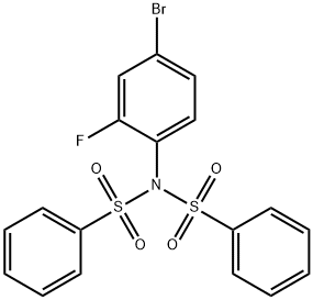 N-(benzenesulfonyl)-N-(4-bromo-2-fluorophenyl)benzenesulfonamide Struktur