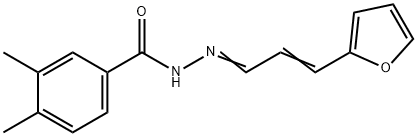 N-[(E)-[(E)-3-(furan-2-yl)prop-2-enylidene]amino]-3,4-dimethylbenzamide Struktur