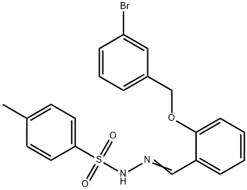 N-[(E)-[2-[(3-bromophenyl)methoxy]phenyl]methylideneamino]-4-methylbenzenesulfonamide Struktur