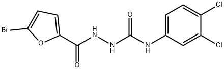 1-[(5-bromofuran-2-carbonyl)amino]-3-(3,4-dichlorophenyl)urea Struktur