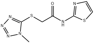 2-(1-methyltetrazol-5-yl)sulfanyl-N-(1,3-thiazol-2-yl)acetamide Struktur