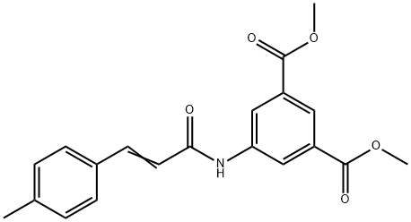 dimethyl 5-[[(E)-3-(4-methylphenyl)prop-2-enoyl]amino]benzene-1,3-dicarboxylate Struktur