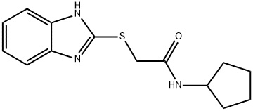 2-(1H-benzimidazol-2-ylsulfanyl)-N-cyclopentylacetamide Struktur