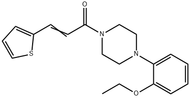 (E)-1-[4-(2-ethoxyphenyl)piperazin-1-yl]-3-thiophen-2-ylprop-2-en-1-one Struktur