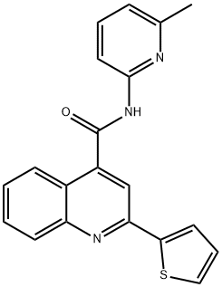 N-(6-methylpyridin-2-yl)-2-thiophen-2-ylquinoline-4-carboxamide Struktur