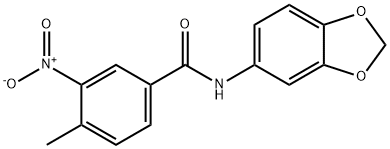 N-(1,3-benzodioxol-5-yl)-4-methyl-3-nitrobenzamide Struktur