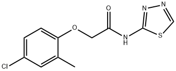 2-(4-chloro-2-methylphenoxy)-N-(1,3,4-thiadiazol-2-yl)acetamide Struktur