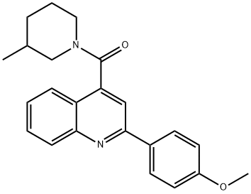 [2-(4-methoxyphenyl)quinolin-4-yl]-(3-methylpiperidin-1-yl)methanone Struktur