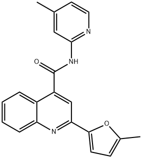 2-(5-methylfuran-2-yl)-N-(4-methylpyridin-2-yl)quinoline-4-carboxamide Struktur