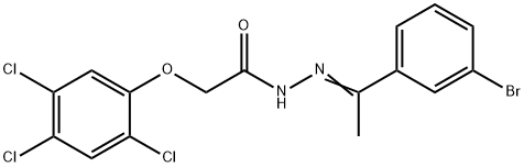 N-[(E)-1-(3-bromophenyl)ethylideneamino]-2-(2,4,5-trichlorophenoxy)acetamide Struktur