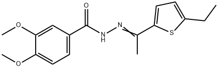 N-[(E)-1-(5-ethylthiophen-2-yl)ethylideneamino]-3,4-dimethoxybenzamide Struktur