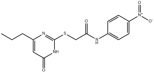 N-(4-nitrophenyl)-2-[(4-oxo-6-propyl-1H-pyrimidin-2-yl)sulfanyl]acetamide Struktur