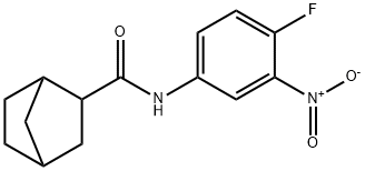 N-(4-fluoro-3-nitrophenyl)bicyclo[2.2.1]heptane-3-carboxamide Struktur